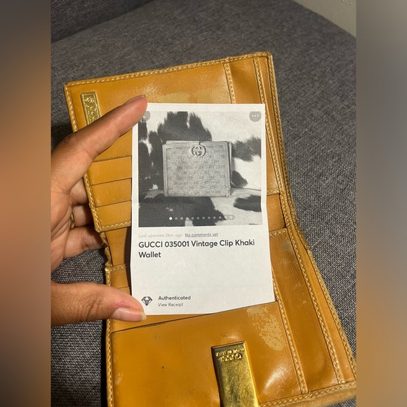 Gucci Clip Wallet Vintage Khaki 035001 - Picture 2 of 11